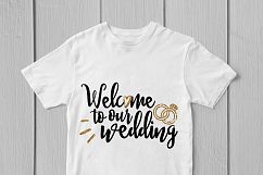 Welcome To Our Wedding - Wedding SVG EPS DXF PNG Cut Files Product Image 3