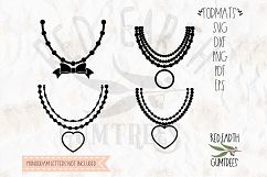 Monogram Necklace bundle in SVG,DXF,PNG, EPS formats Product Image 1