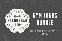 Vintage Gym Emblems Bundle Product Image 1