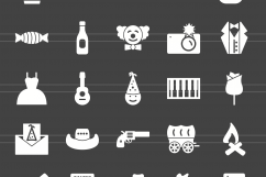 166 Lifestyle Glyph inverted Icons Product Image 2