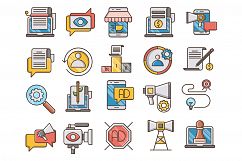 Digital marketing icons set Product Image 1