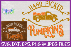 Rustic Hand Picked Pumpkins SVG for Cricut &amp; Silhouette Product Image 1