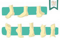 Cartoon Foot Gesture Vector - EPS CDR PDF PNG Product Image 2