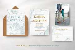 Vintage Map Wedding Invitation Suite Product Image 14