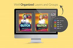 Glitch House Party Flyer Template Product Image 3