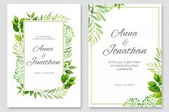 Floral Wedding invitations vector set Product Image 4
