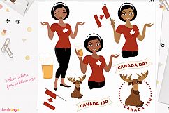 Woman Canadian character clip art (L270 Neve) Product Image 1