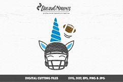 Football Unicorn SVG - Cheer Boy Unicorn SVG Cut Files Product Image 2