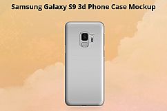 Samsung Galaxy S9 3d Phone Case Mockup Back View Product Image 1