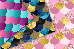 Seamless Mermaid Scale Digital Paper Product Image 2