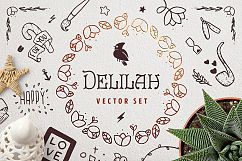 Delilah – Hand Drawn Vector Set Product Image 1
