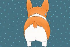 Corgi Dog with Glasses | Front and Rear view | PNG/JPEG Product Image 3