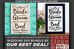 Beautiful Bride Handsome Groom Booze Wedding SVG File - 5518 Product Image 1