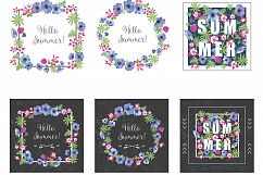 Set of flower, floral elements, frames, seamless patterns, designs for Greeting Card, Invitation, Wedding, Decoration, Fabric. Vector.  Product Image 2