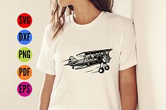 Vintage Aeroplane / Airplane  SVG Cutting File  Product Image 2