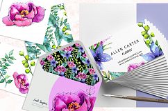 Wonderful tropical plant PNG watercolor set Product Image 6