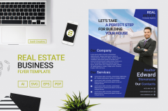 Real Estate Business Indigo Colour Flyer Template Design Product Image 1
