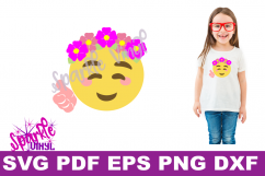 SVG Emoji Smile Flowers Thumbs Up shirt sign printable cut file svg dxf eps png for cricut or silhouette Product Image 2