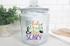 Eat Drink and Be Scary SVG Cut File - Halloween SVG EPS DXF Product Image 3