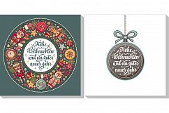 Frohe Weihnacht. Neues Jahr. Congratulations in German language. Happy Christmas in Deutschland. Product Image 9