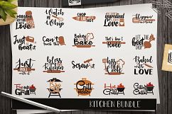 Kitchen SVG bundle - Cut files - Apron print - towel print Product Image 1