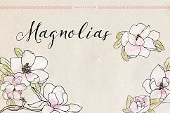 Watercolor Magnolias Product Image 1