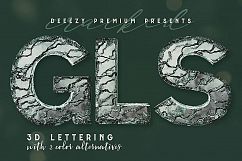 Cracked Glass 3D Lettering Product Image 1