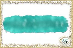 Teal Aqua Glitter Brush Strokes 24 PNG Aquamarine clipart Splashes  Product Image 2