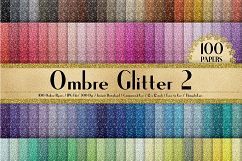 100 Seamless Ombre Glitter Texture Digital Papers Product Image 1