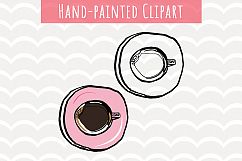 Coffee Break Hand painted clip art Product Image 1