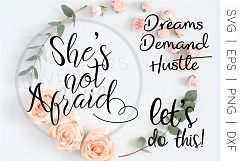 SVG Quotes &quot;Girl Hustle Bundle&quot; 15 Inspirationsal Designs Product Image 3