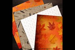18 Autumn Leaves Digital Papers, thanksgiving fall wedding Product Image 6