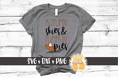 Autumn Skies and Pumpkin Pies - Fall SVG File Product Image 1