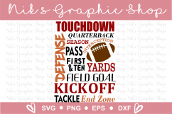 Football Svg, Football Collage Svg, Football Terms Svg Product Image 2