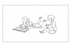 Children Read Information In Education Book Vector Product Image 1
