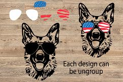 German shepherd USA Flag Glasses SVG 855s Product Image 4