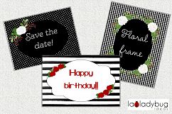 Flowers and frames, clip art collection.  Product Image 3