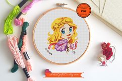 Cutest Virgo for September birthday cross stitch pattern PDF Product Image 1
