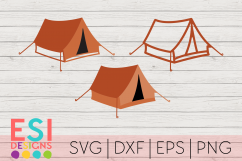 Camping SVG | Camping Tent Designs |SVG, DXF, EPS and PNG Product Image 1