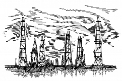 sea oil fields hand drawing vector Product Image 1
