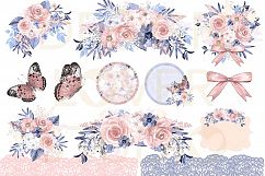 Watercolor Blue and Blush collection Product Image 2