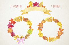 Watercolor Fall Leaves Clipart, Fall Leaves Clip Art Product Image 4