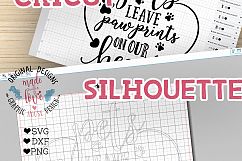 Pets Leave Paw prints on Our Heart Cutting File  (SVG, DXF, PNG) Product Image 2