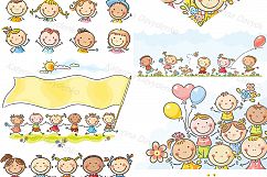 Happy Cartoon Kids Bundle, children doodle, kids doodle Product Image 2