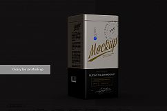 Metallic Glossy Tea Jar Mock-up Product Image 1