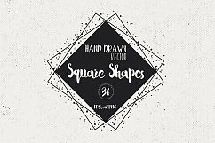 36 Hand Drawn Square Shapes - logo elements Product Image 1