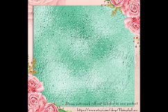 42 Mint and Teal Metallic Foil Texture Digital Papers Product Image 8