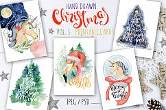 Christmas watercolor cards Vol.3 Product Image 1