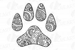 Dog footprint doodle clip art, hand drawn illustration of dog paw print. Vector design for T-shirt, greeting card or poster. png, svg files Product Image 3