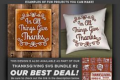 In All Things Give Thanks Svg File - Thanksgiving Svg - 6011 Product Image 2